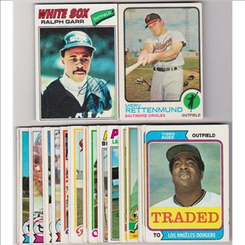 25 Different 1970's Topps Baseball Cards (1973-1979) w/ Ralph Garr + More