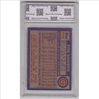 Graded Sigma Mint 9 - Ryne Sandberg 1984 Topps #596 Card