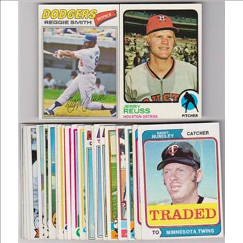 25 Different 1970's Topps Baseball Cards (1973-1979) w/ Reggie Smith + More