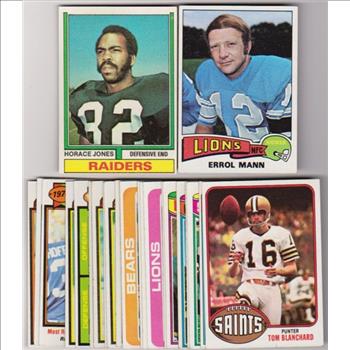 24 Different 1970's Topps Football Cards (1974-1979) w/ Horace Jones + More