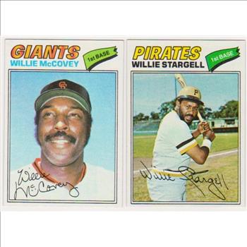 1977 Topps Willie McCovey #547 + Willie Stargell #460 Card Pair