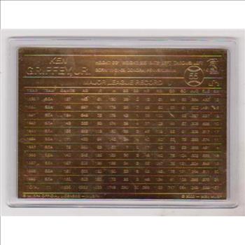 22 kt Gold - Ken Griffey, Jr. 2000 Danbury Mint Gold Card - HOF'er
