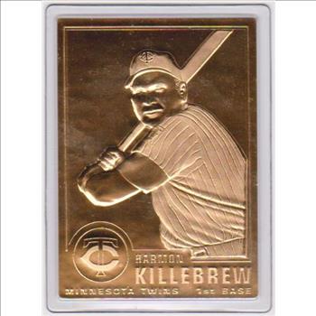 22 kt Gold - HARMON KILLEBREW 1996 Danbury Mint Gold Card - HOF'er