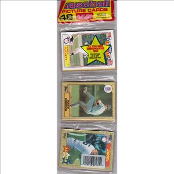 1987 Topps Baseball 49 Card Rack Pack w/ Kirby Puckett On Front