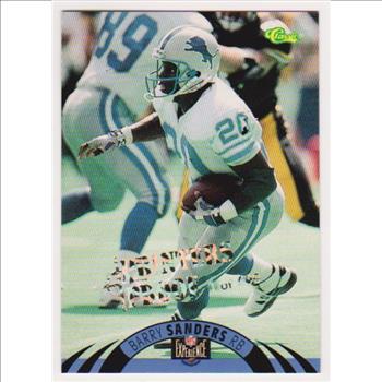 Only 499 Exist - Barry Sanders 1996 Classic NFL Experience Printers Proof #11 Insert Card