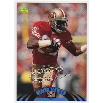 Only 499 Exist - Jerry Rice 1996 Classic NFL Experience Printers Proof #2 Insert Card