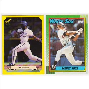 Rookies - Bo Jackson 1987 Classic + Sammy Sosa 1990 Topps Rookie Pair