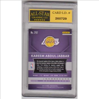 Graded 10 - Kareem Abdul-Jabbar 2015-16 Panini Prizm #297 Card