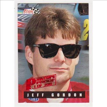 Rare - JEFF GORDON 1995 Finish Line PRINTER'S PROOF Insert Card - 1 of only 398 Produced!