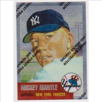 Mickey Mantle 1953 Topps Finest #82 Commemorative Card - 1996 Topps #3 of 19 Insert Card