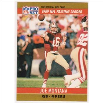 Error - JOE MONTANA 1990 Pro Set Wrong Back - HOFer