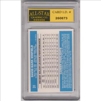 Graded 10 - Dave Winfield 1982 Donruss #31 Card