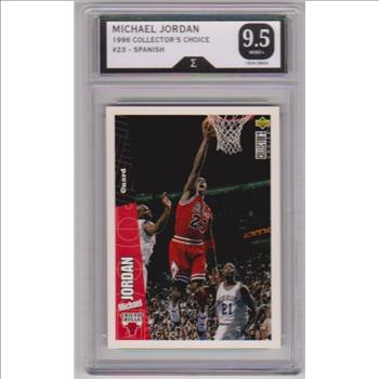 Graded Sigma Mint+ 9.5 - Michael Jordan 1996-97 Collectors Choice Spanish #23 Card