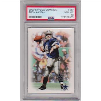 Graded PSA Gem Mint 10 - Troy Aikman 2000 Skybox Dominion #157 Card