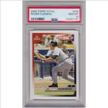 Graded PSA Gem Mint 10 - Roger Clemens 2005 Topps Total #230 Card