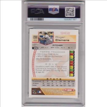 Graded PSA Gem Mint 10 - Roger Clemens 2005 Topps Total #230 Card