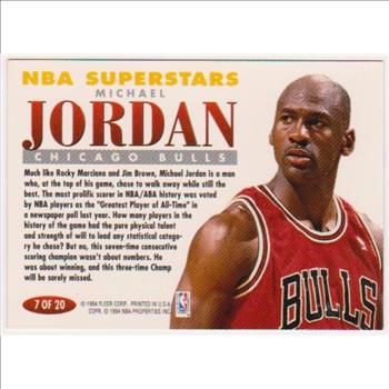 Michael Jordan 1993-94 Fleer NBA Superstars #7 Insert Card