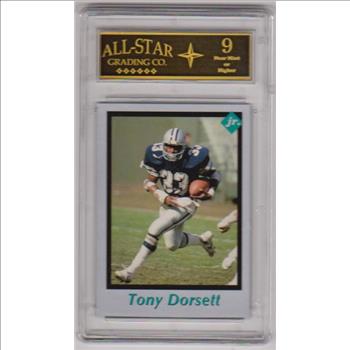 Graded 9 - Tony Dorsett 1991 Tuff Stuff Jr. #38 Card