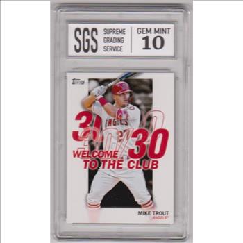 Graded Gem Mint 10 - Mike Trout 2023 Topps Welcome To The Club #WC15 Insert Card
