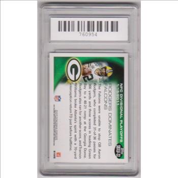 Graded Mint 9 - Aaron Rodgers 2011 Topps Super Bowl  XLV #SBXLV-22 Card