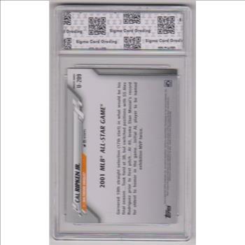 Graded Sigma Mint+ 9.5 - Cal Ripken Jr. 2020 Topps Update #U-209 Card