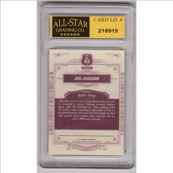 Graded 10 - Shoeless Joe Jackson 2014 Panini Golden Age #25 Card