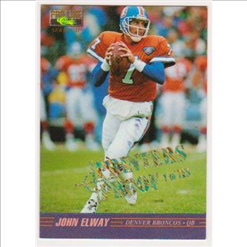 1 Of Only 725 Produced - John Elway 1995 Pro Line Series II Printers Proof #II-13 Insert Card