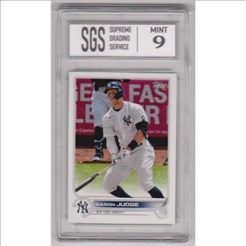 Graded Mint 9 - Aaron Judge 2022 Topps #99 Card