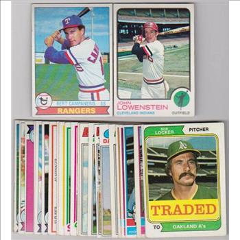 25 Different 1970's Topps Baseball Cards W/ Bert Campaneris + More (1973-1979)