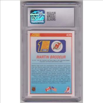 Rookie Graded CGC NM/Mint 8 - Martin Brodeur 1990-91 Score #439 Card