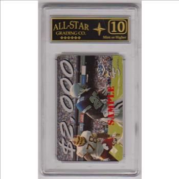 Graded 10 - Emmitt Smith 1995 Classic Assets Series II $2000 Sample Phone Card