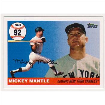 Mickey Mantle '55 Topps Style HR #92 2006 Topps #MHR92 Insert Card