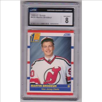 Rookie Graded CGC NM/Mint 8 - Martin Brodeur 1990-91 Score #439 Card