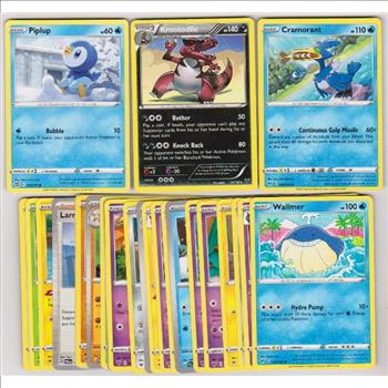 25 Different Pokemon Trading Cards w/ Piplup + More