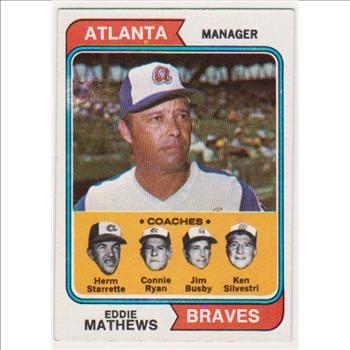 1974 Topps Eddie Mathews #634 Card - HOF'er