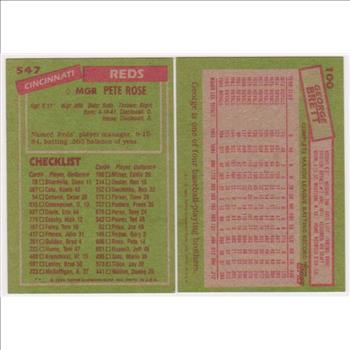 1985 Topps Pete Rose #547 + George Brett #100 Card Pair