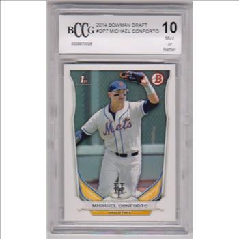 Rookie Graded BCCG 10 - Michael Conforto 2014 Bowman Draft #DP7 Card