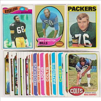 24 Different 1970's Topps Football Cards (1970-1979) w/ L.C. Greenwood + More