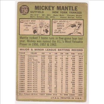 1967 Topps Mickey Mantle #150 Card