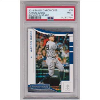 Graded PSA Mint 9 - Aaron Judge 2019 Panini Chronicles Rookies & Stars #10 Card