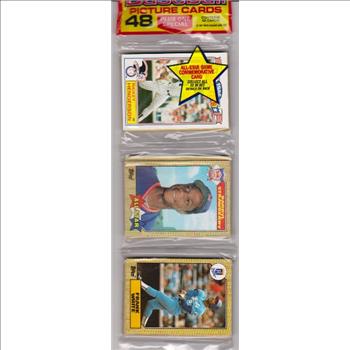 1987 Topps Baseball 49 Card Rack Pack w/ Rickey Henderson On Front