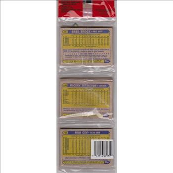 1987 Topps Baseball 49 Card Rack Pack w/ Rickey Henderson On Front