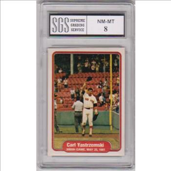 Graded NM-MT 8 - Carl Yastrzemski 1982 Fleer #633 Card
