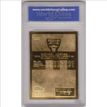 Graded Gem Mint 10 - Michael Jordan 1998 Fleer '86 Rookie Style Red/White/Blue Border 23 Kt Gold Card