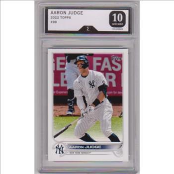 Graded Sigma Gem Mint 10 - Aaron Judge 2022 Topps #99 Card