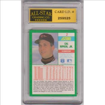 Graded 9 - Cal Ripken Jr. 1990 Score #2 Card
