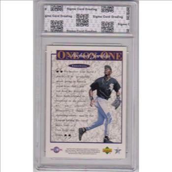 Graded Sigma Mint+ 9.5 - Michael Jordan 1995 Upper Deck Minor League One On One #1 Insert Card