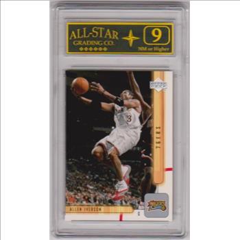 Graded 9 - Allen Iverson 2001-02 Upper Deck #123 Card