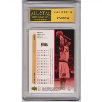 Graded 9 - Allen Iverson 2001-02 Upper Deck #123 Card