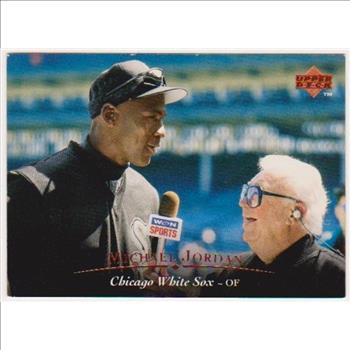 Michael Jordan 1995 Upper Deck Baseball #200 Card w/ Harry Caray